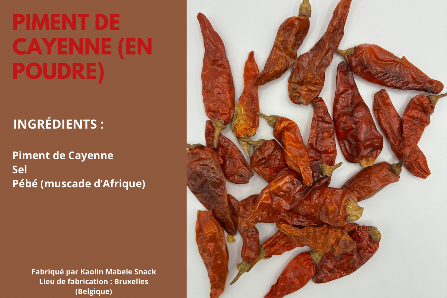 Piment de Cayenne (en poudre) 60g